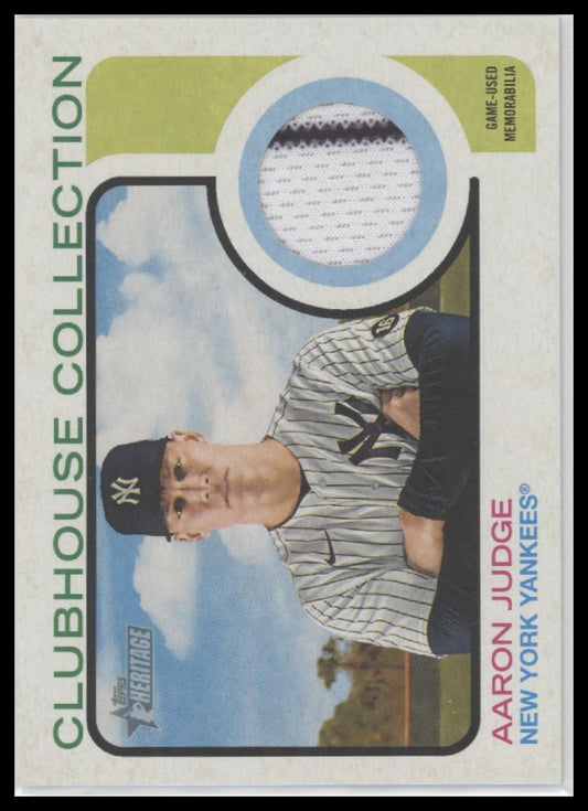Aaron Judge 2022 Topps Heritage #CC-AJ Clubhouse Collection Relics - Front