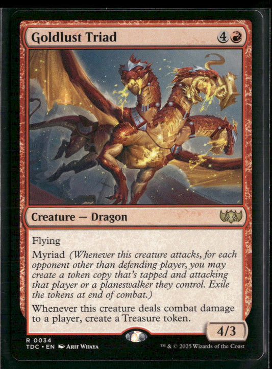 Goldlust Triad Commander: Tarkir: Dragonstorm #34 - Front