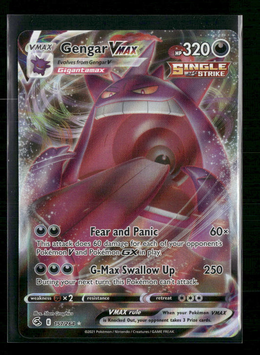 Gengar VMAX SWSH08: Fusion Strike #157/264 - Front