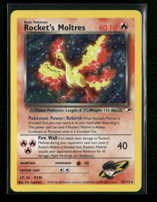 Rocket's Moltres Gym Heroes #012/132 - Front