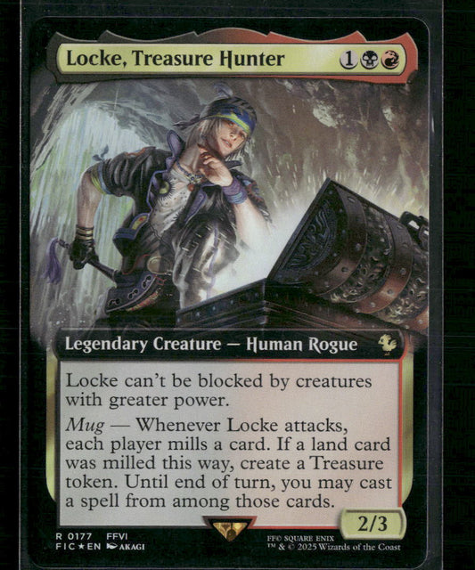 Locke, Treasure Hunter (Extended Art) Commander: FINAL FANTASY #177 Foil - Front