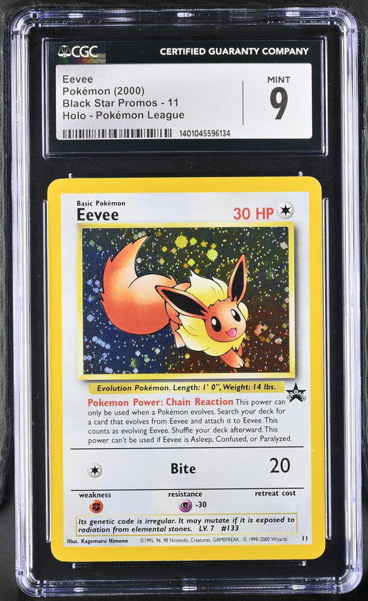 Eevee 2000 Black Star Promos #11 CGC 9 - Front