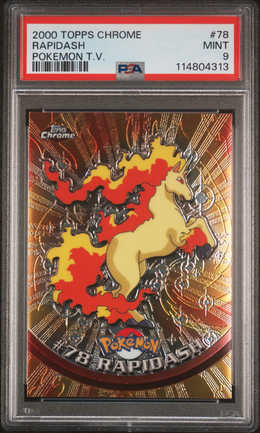Rapidash 2000 Topps Chrome Pokemon T.V. #78 Pokemon T.V. PSA 9 - Front