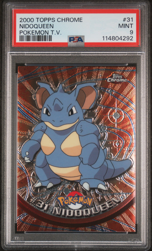 Nidoqueen 2000 Topps Chrome Pokemon T.V. #31 Pokemon T.V. PSA 9 - Front