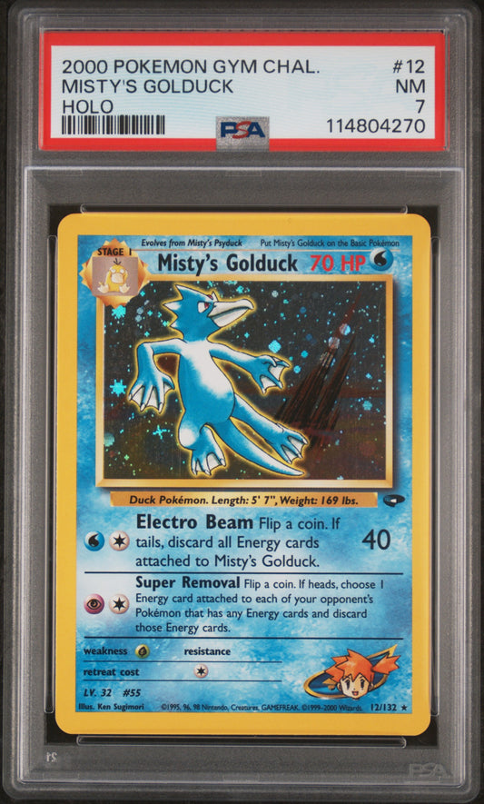 Misty'S Golduck 2000 Pokemon Gym Challenge #12 Holo PSA 7 - Front