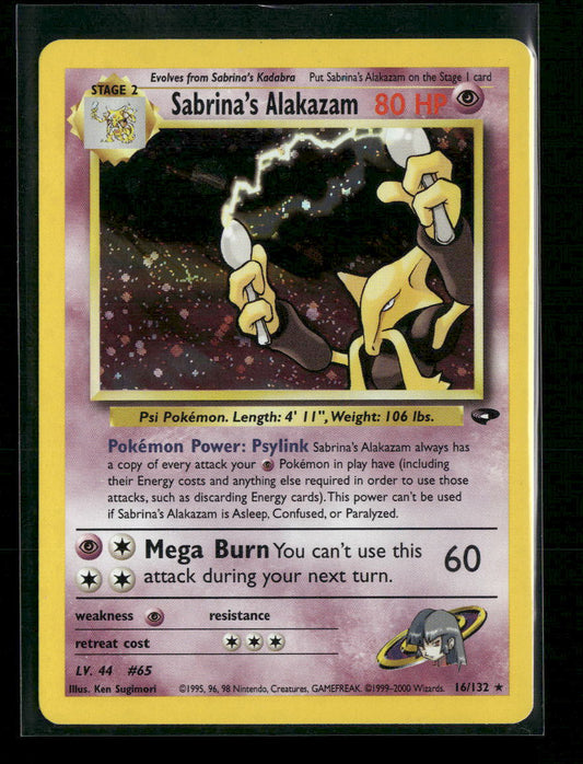 Sabrina's Alakazam Gym Challenge #016/132 - Front