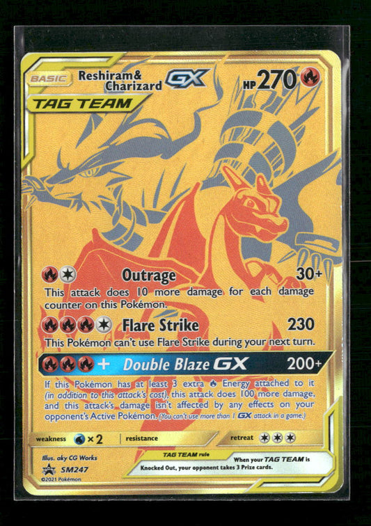 Reshiram & Charizard GX SM Promos #SM247 - Front