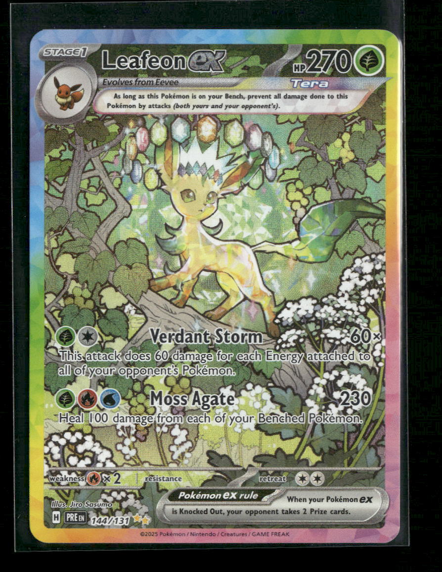 Leafeon ex SV: Prismatic Evolutions #144/131 - Front