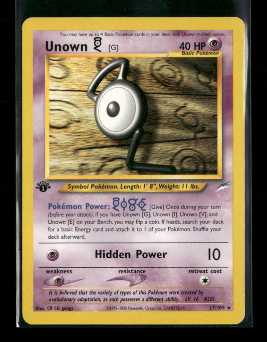 Unown [G] Neo Destiny #027/105 - Front
