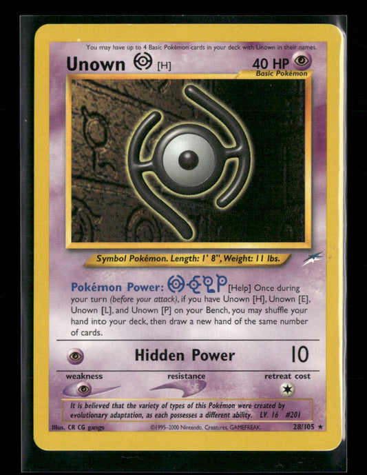 Unown [H] Neo Destiny #028/105 - Front