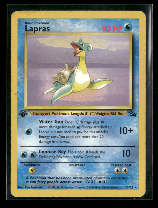 Lapras (25) Fossil #25/62 - Front