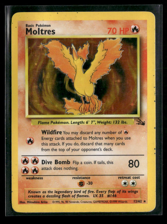 Moltres (12) Fossil #12/62 - Front