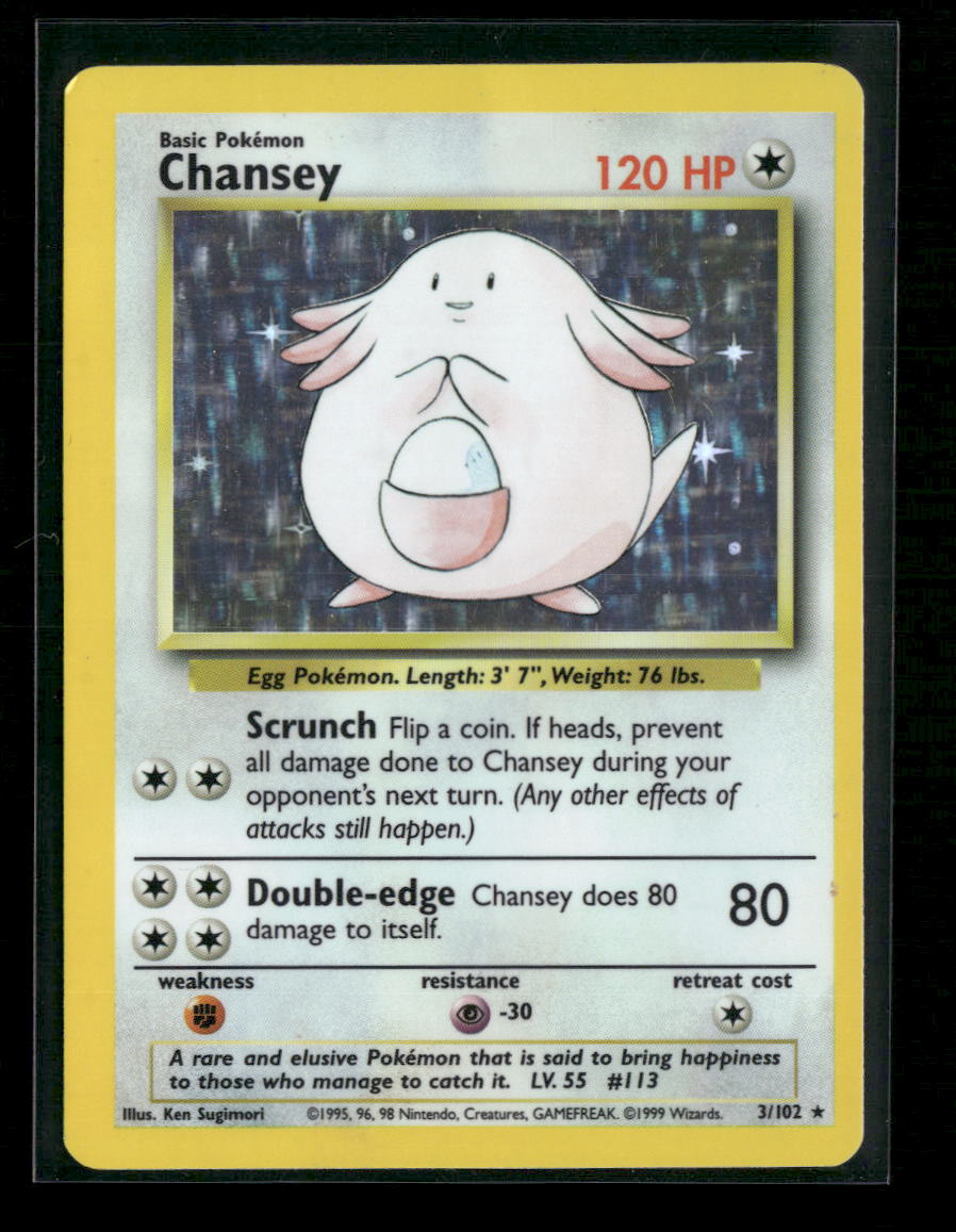 Chansey Base Set #003/102 - Front