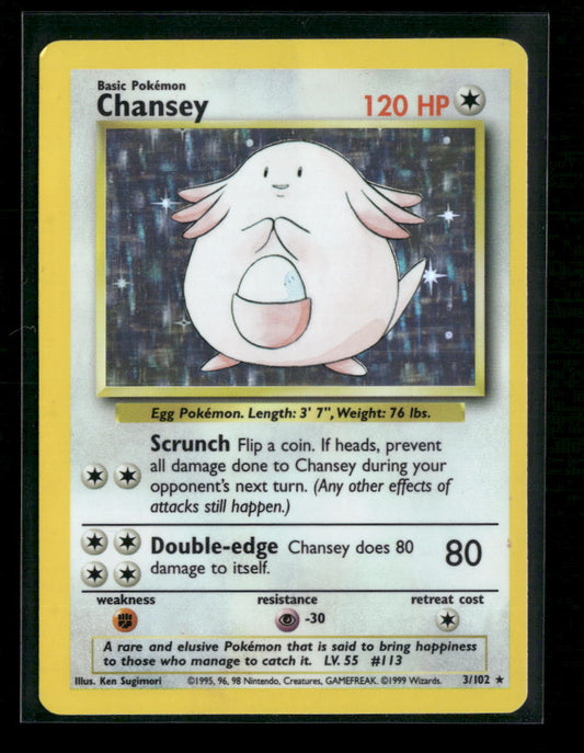 Chansey Base Set #003/102 - Front