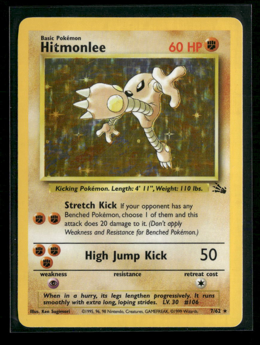 Hitmonlee (7) Fossil #07/62 - Front