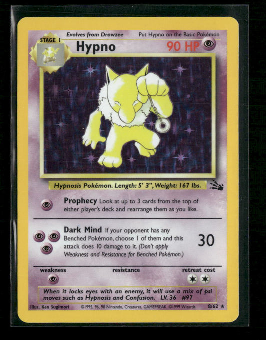 Hypno (8) Fossil #08/62 - Front