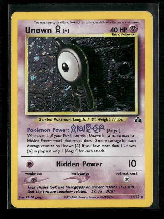 Unown [A] (14) Neo Discovery #14/75 - Front