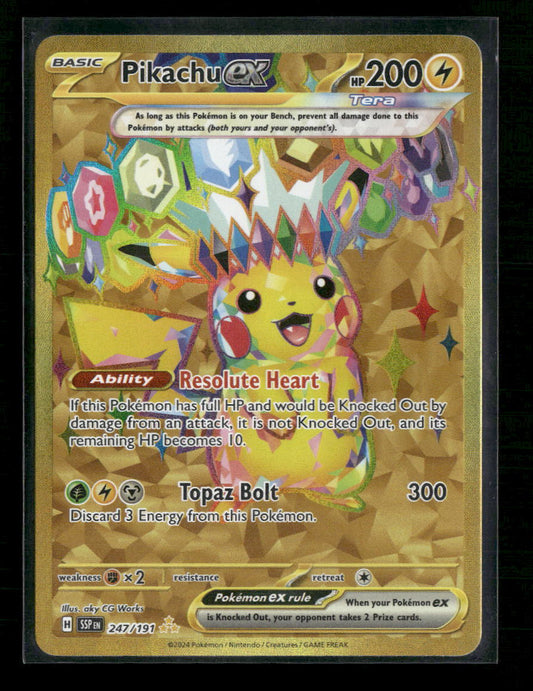 Pikachu ex SV08: Surging Sparks #247/191 - Front