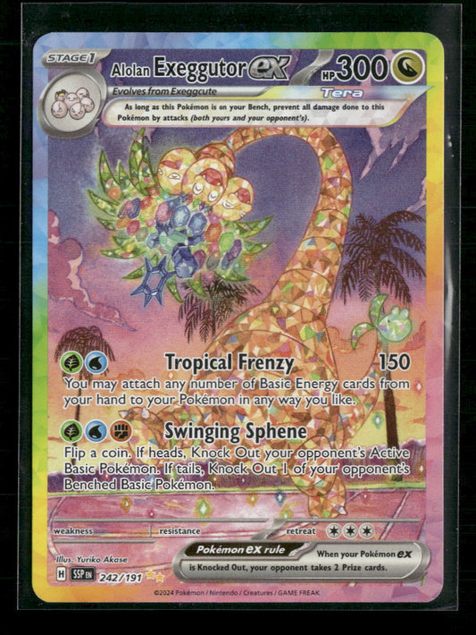Alolan Exeggutor ex SV08: Surging Sparks #242/191 - Front