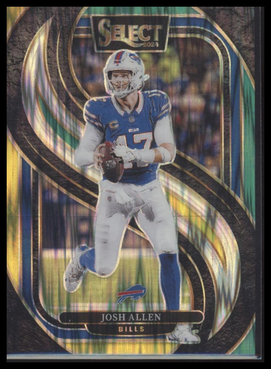Josh Allen 2024 Panini Select #122 Prizm Shock - Front