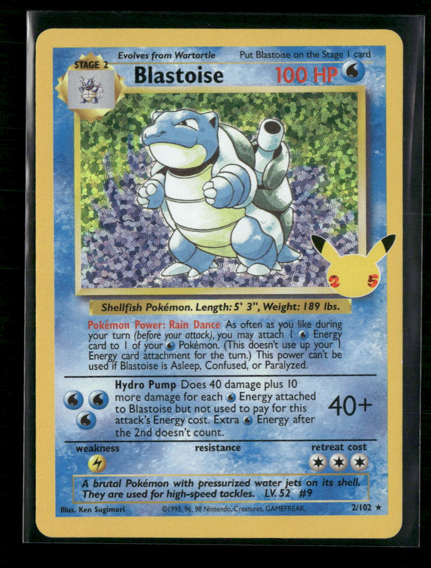 Blastoise Celebrations: Classic Collection #2/102 - Front