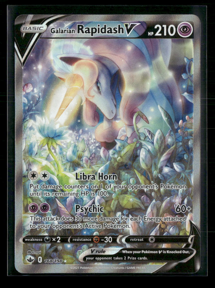 Galarian Rapidash V (Alternate Full Art) SWSH06: Chilling Reign #168/198 - Front