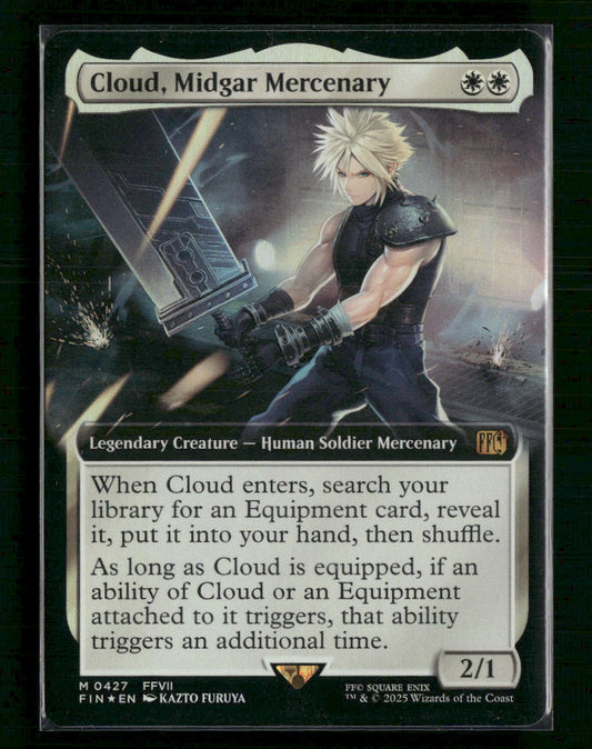 Cloud, Midgar Mercenary (Extended Art) FINAL FANTASY #427 Foil - Front