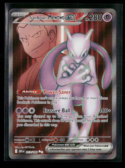 Team Rocket's Mewtwo ex SV10: Destined Rivals #213/182 - Front