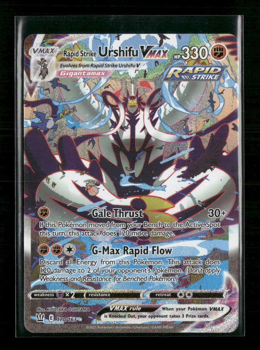 Rapid Strike Urshifu VMAX (Alternate Art Secret) SWSH05: Battle Styles #170/163 - Front
