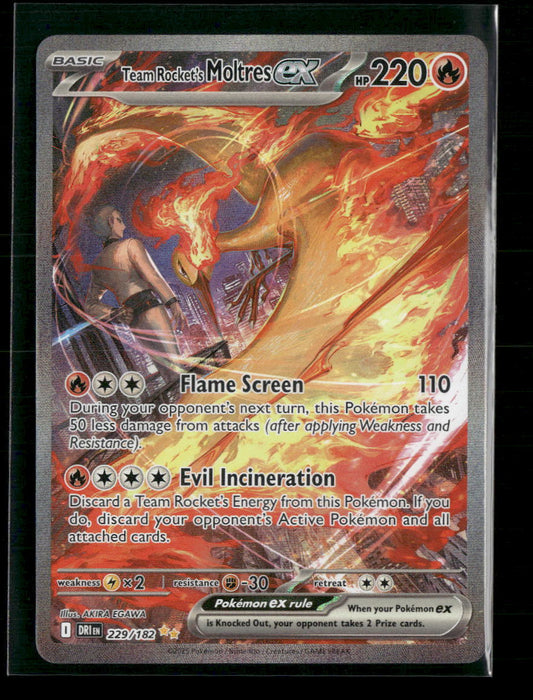 Team Rocket's Moltres ex SV10: Destined Rivals #229/182 - Front