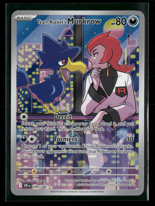 Team Rocket's Murkrow SV10: Destined Rivals #200/182 - Front