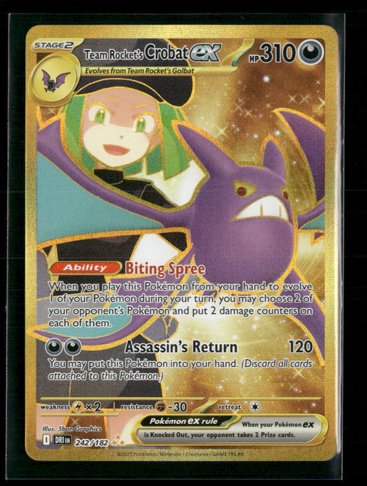 Team Rocket's Crobat ex SV10: Destined Rivals #242/182 - Front