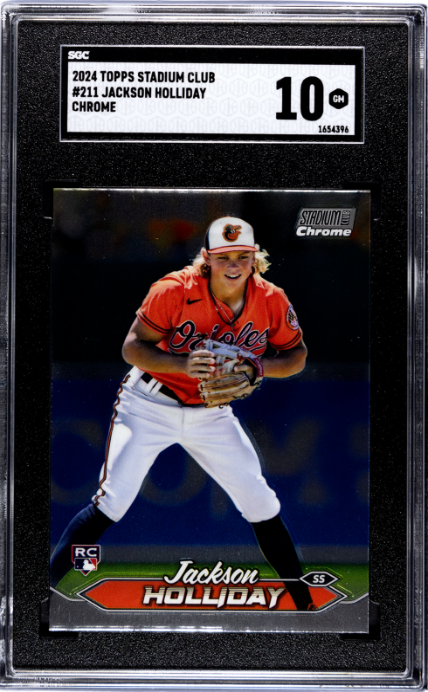 Jackson Holliday 2024 Topps Stadium Club #211 Chrome SGC 10 - Front