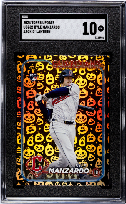 Kyle Manzardo 2024 Topps Update #US262 Jack O' Lantern SGC 10 - Front