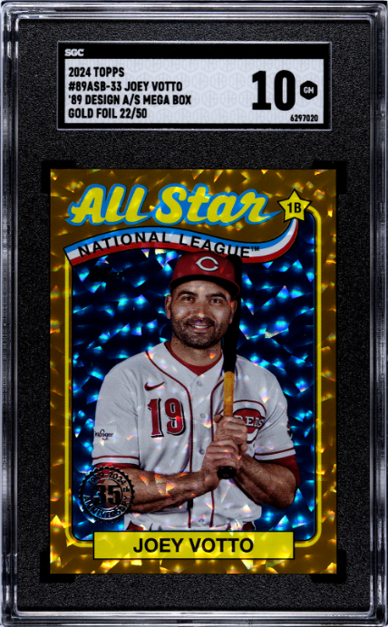 Joey Votto 2024 Topps #89ASB-33 '89 A/S Mega Box Gold Foil SGC 10 - Front