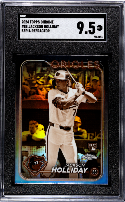 Jackson Holliday 2024 Topps Chrome #88 Sepia Ref. SGC 9.5 - Front
