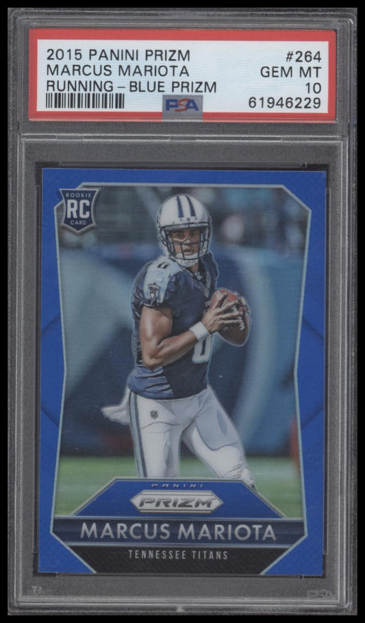 Marcus Mariota 2015 Panini Prizm #264 Blue Prizm PSA 10 - Front