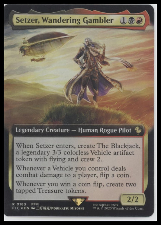 Setzer, Wandering Gambler (Extended Art) Commander: FINAL FANTASY #183 Foil - Front