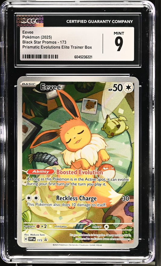 Eevee 2025 Black Star Promos #173 CGC 9 - Front