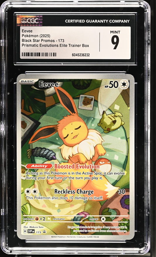 Eevee 2025 Black Star Promos #173 CGC 9 - Front