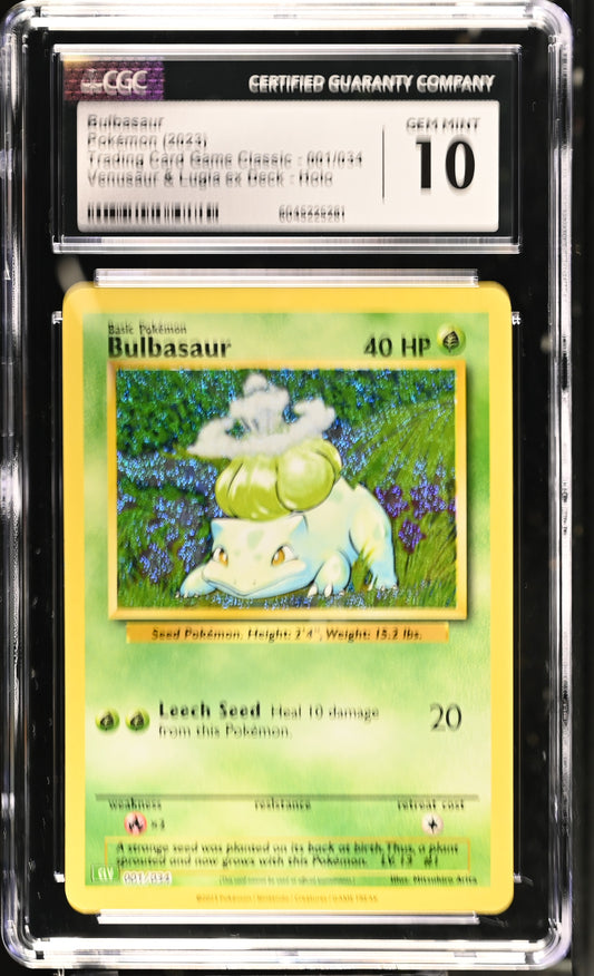 Bulbasaur 2023 Trading Card Game Classic #001/034 CGC 10 - Front