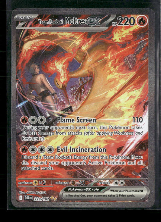 Team Rocket's Moltres ex SV10: Destined Rivals #229/182 - Front
