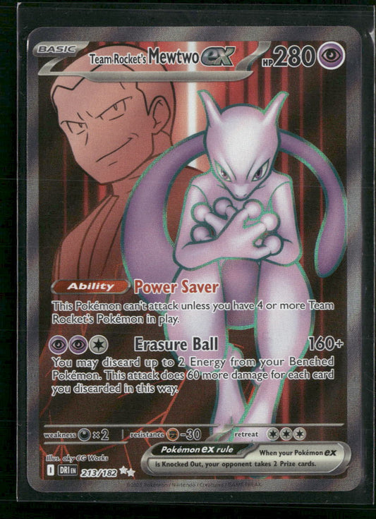 Team Rocket's Mewtwo ex SV10: Destined Rivals #213/182 - Front