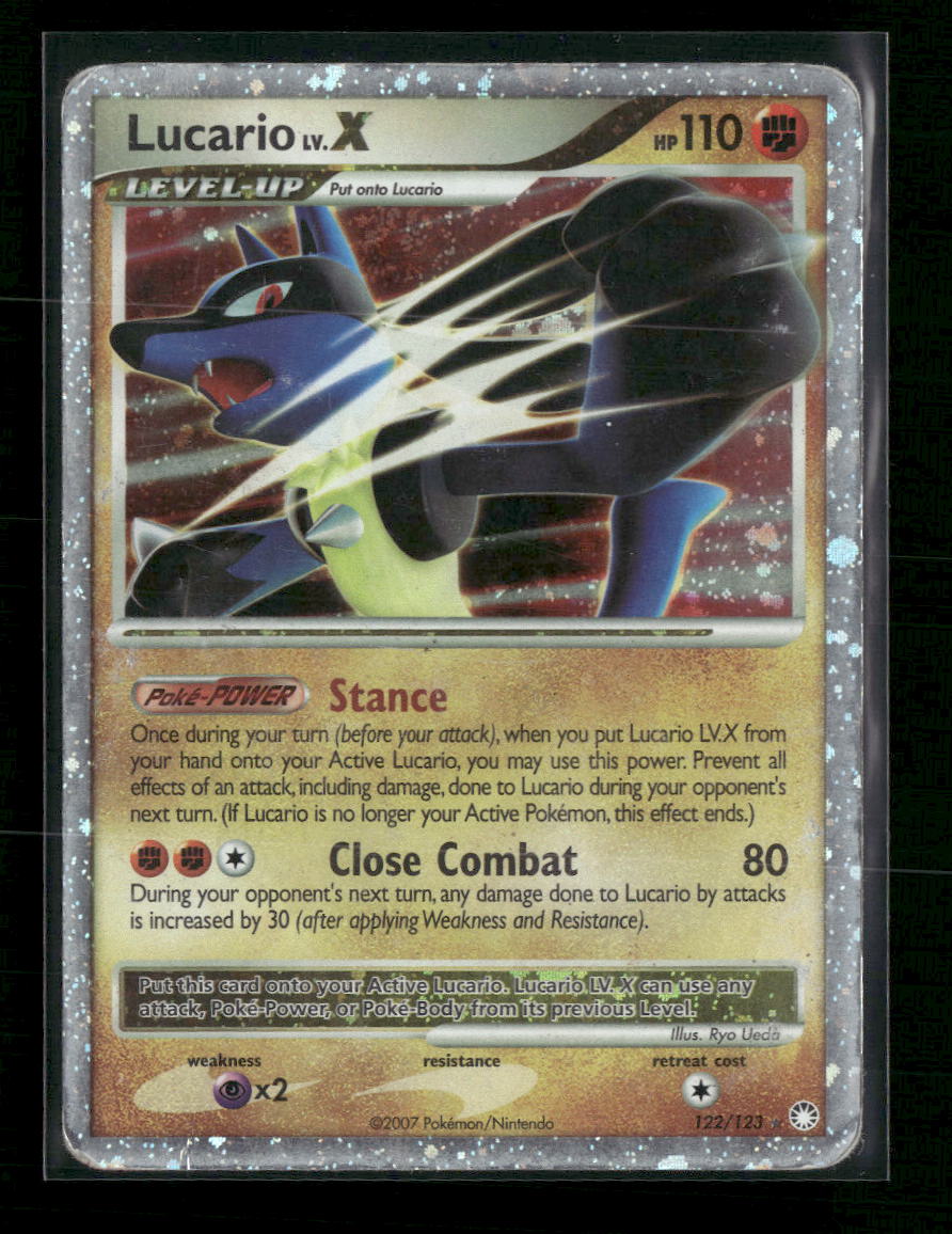 Lucario LV.X Mysterious Treasures #122/123 - Front