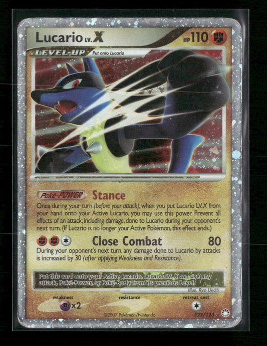 Lucario LV.X Mysterious Treasures #122/123 - Front
