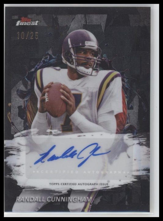 Randall Cunningham 2024 Topps Finest Auto /25 - Front