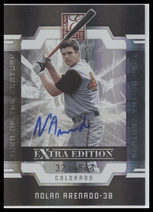 Nolan Arenado 2009 Donruss Elite Extra Edition #6 Auto Turn of the Century #/844 - Front
