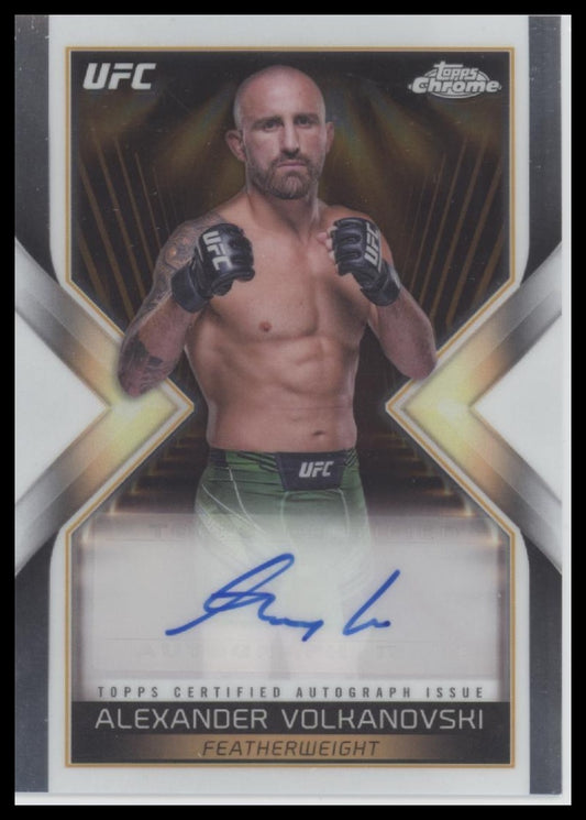 Alexander Volkanovski 2024 Topps Chrome UFC #MEA-AVO Main Event Autographs - Front