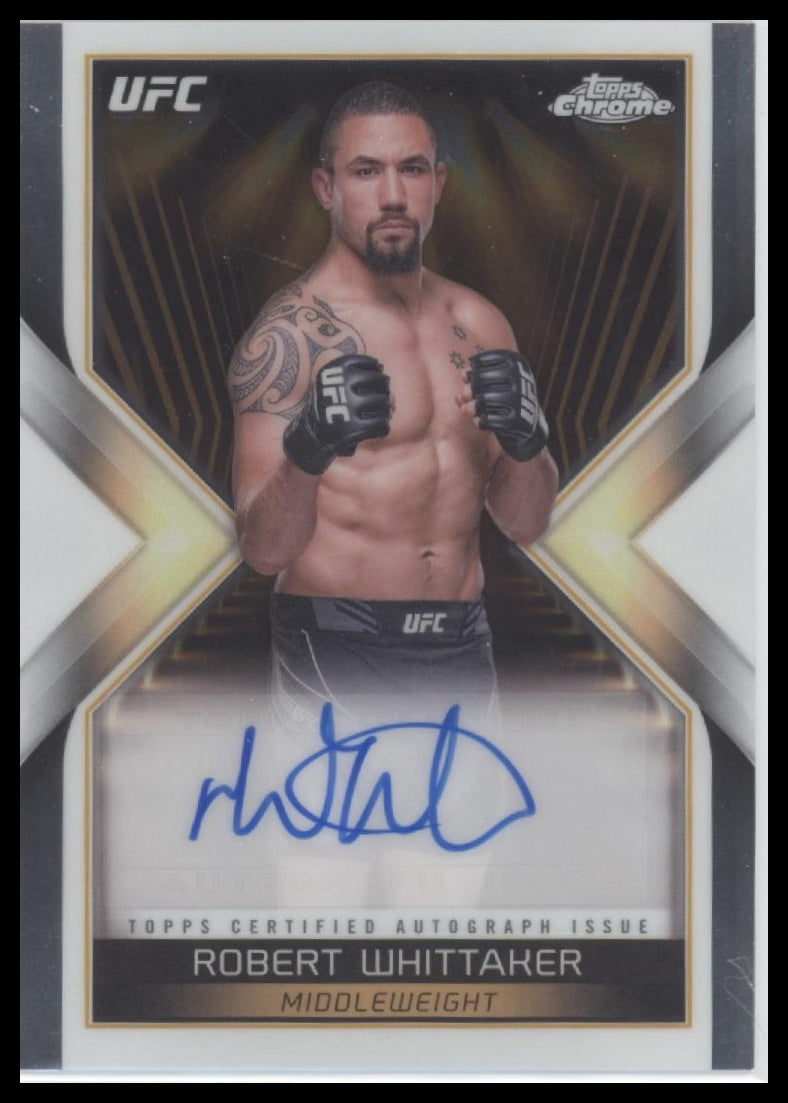 Robert Whittaker 2024 Topps Chrome UFC #MEA-RWH Main Event Autographs - Front