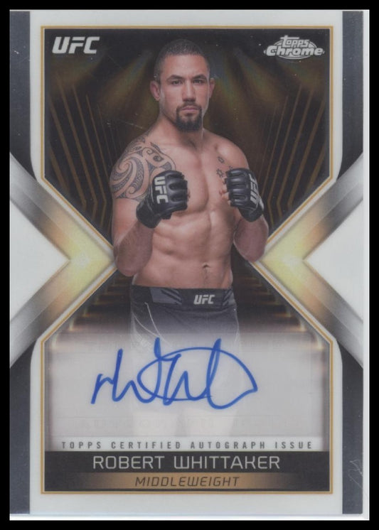Robert Whittaker 2024 Topps Chrome UFC #MEA-RWH Main Event Autographs - Front